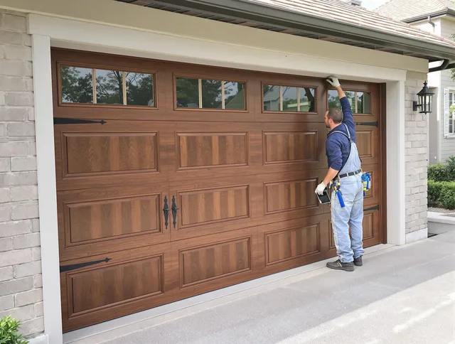 Custom garage door showcase by Monrovia Garage Door Repair in Monrovia